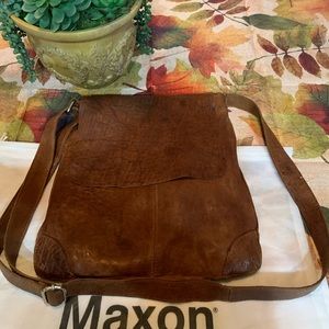 Maxon Collection Italy Leather Crossbody handbag.